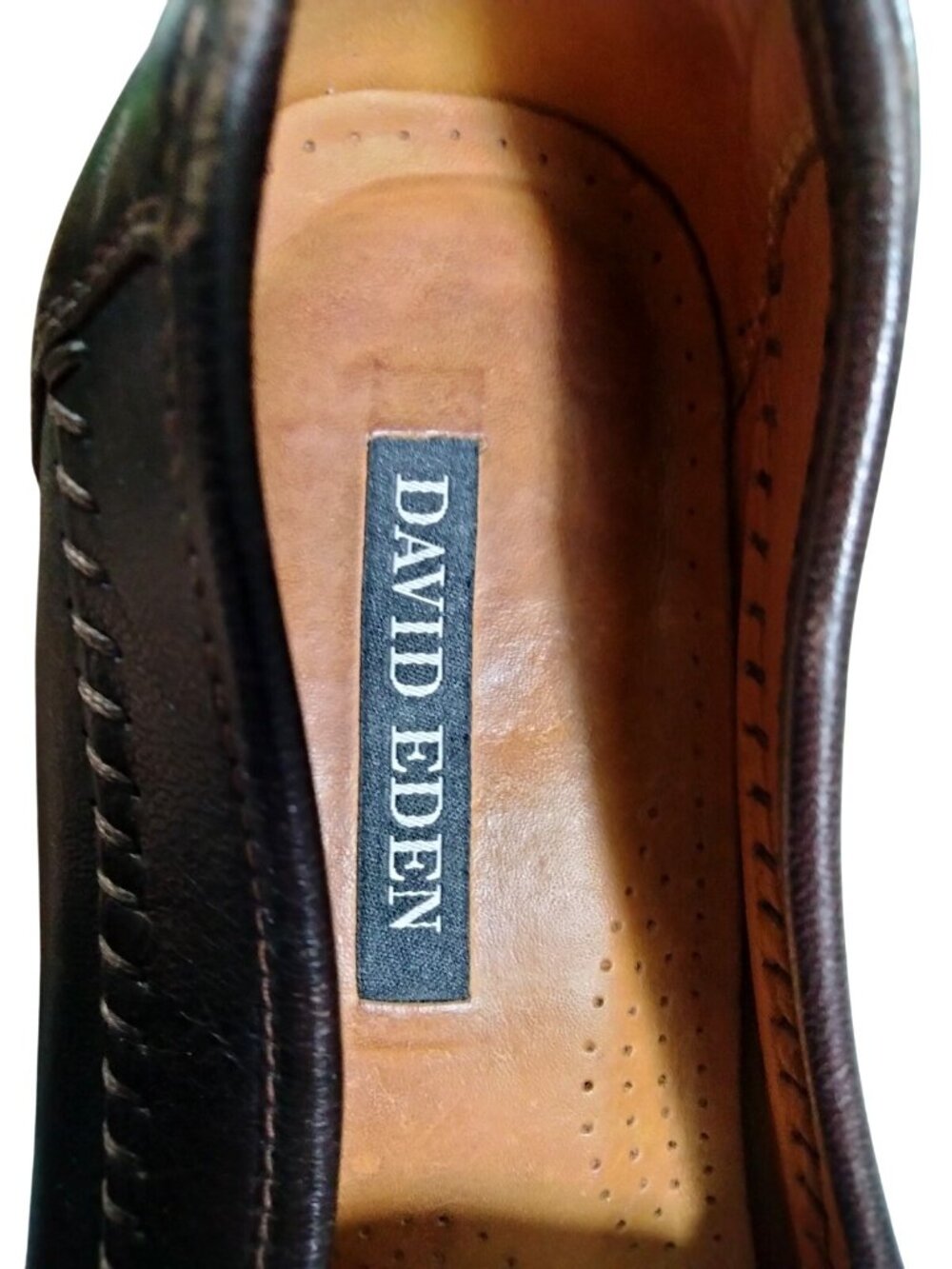 David Eden Men's 8.5 Rich Brown Teja Lizard Leather Loafers Hand Made In Italy - Picture 10 of 12